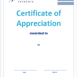 Certificate - Appreciation