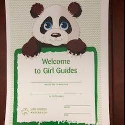Certificate - Welcome to Girl Guides