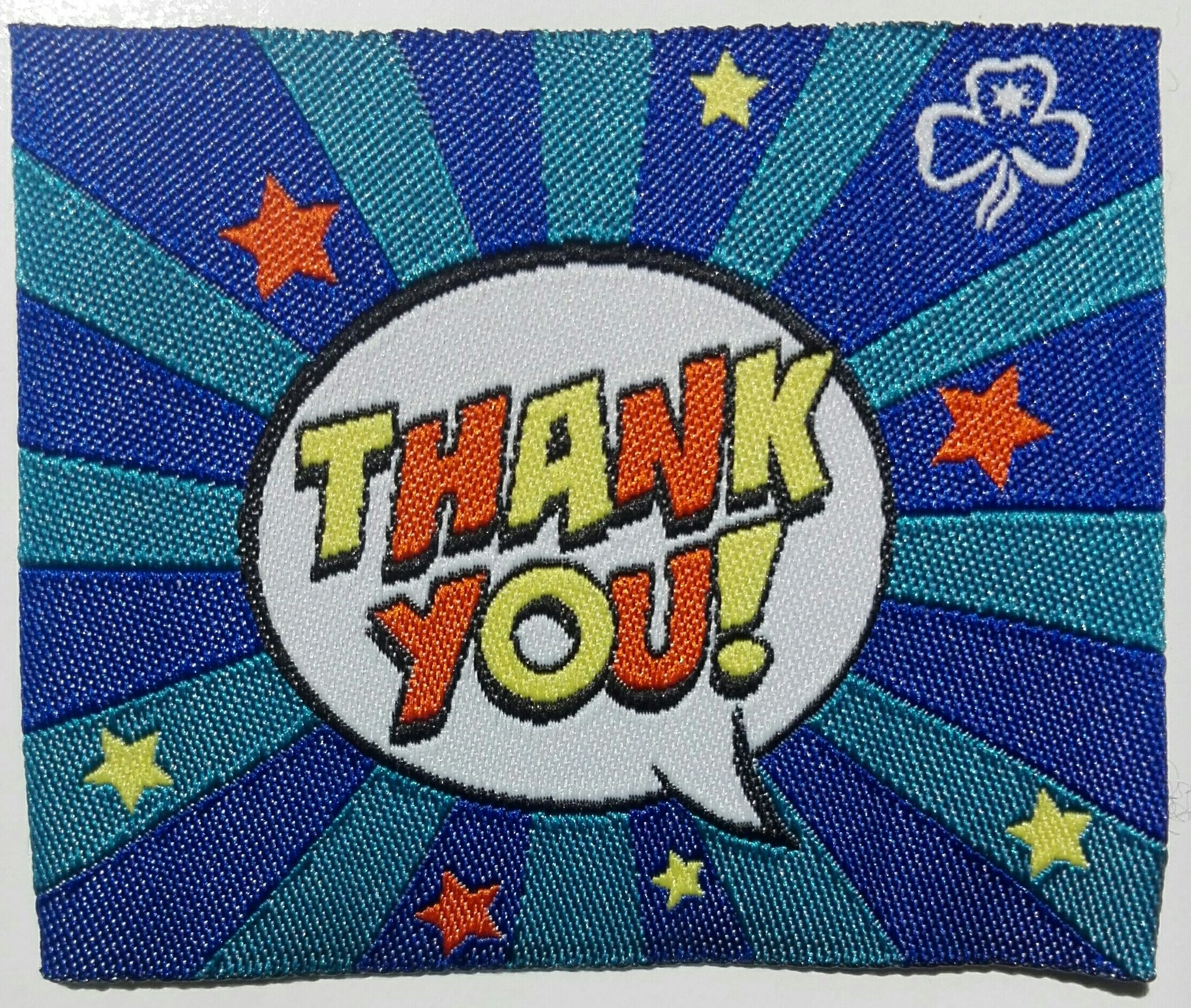 Thank You Badge - Blue with Stars