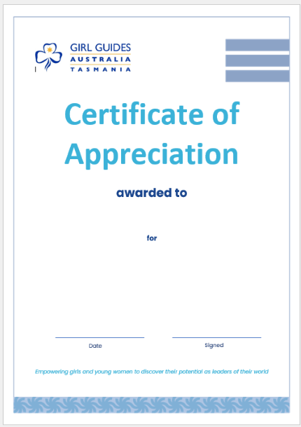 Certificate - Appreciation