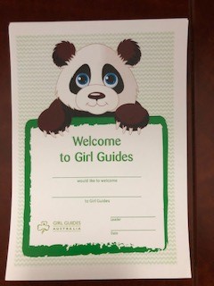 Certificate - Welcome to Girl Guides
